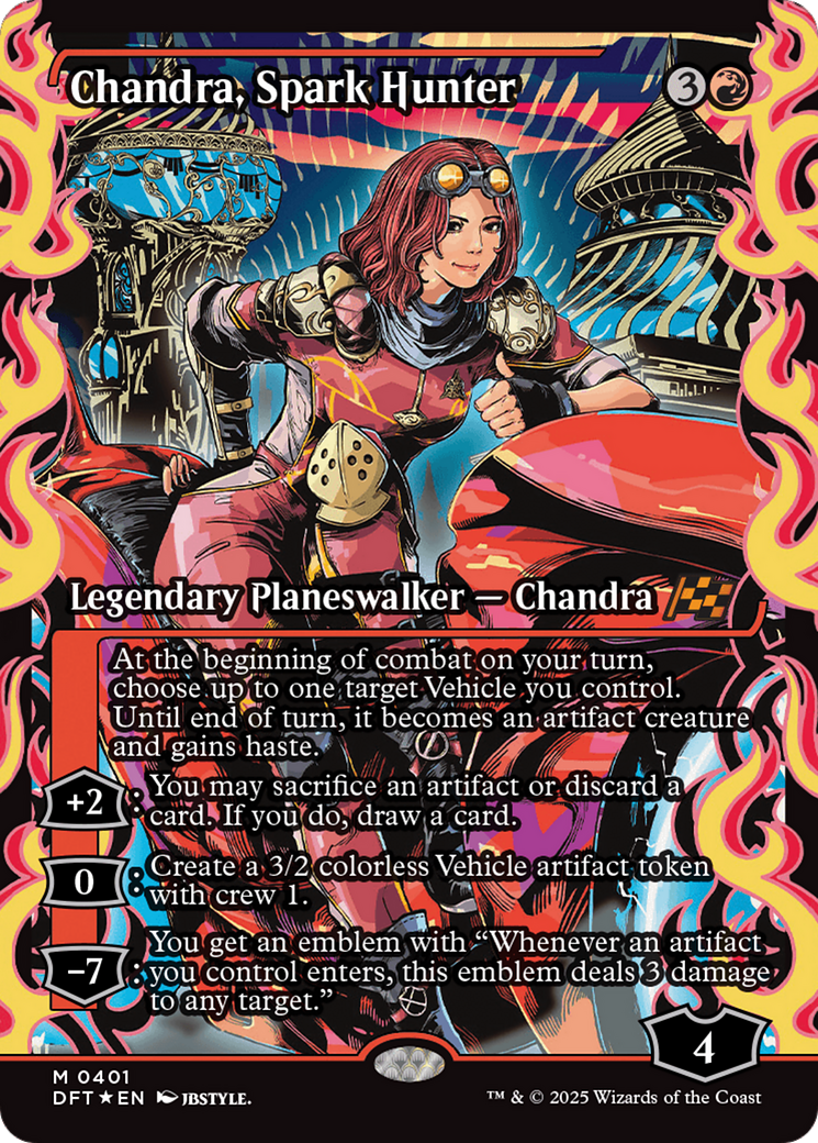 Image of Chandra, Spark Hunter (Showcase) (DFT-401) - Aetherdrift: (Showcase) Foil