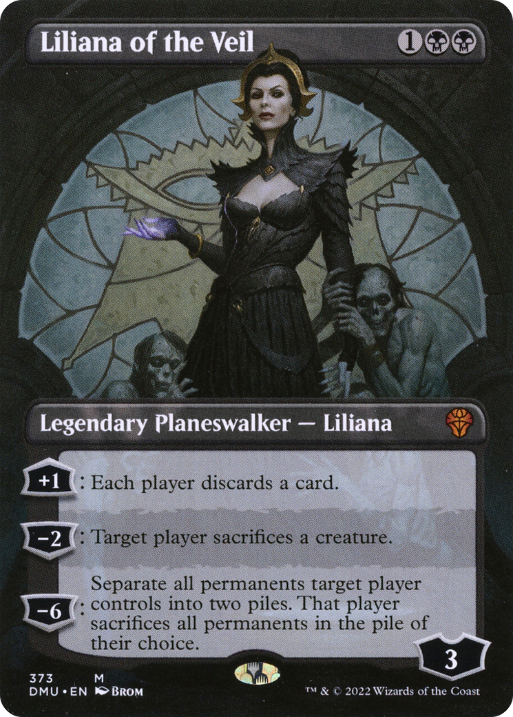 Image of Liliana of the Veil (Borderless) (DMU-373) - Dominaria United (Borderless) Foil