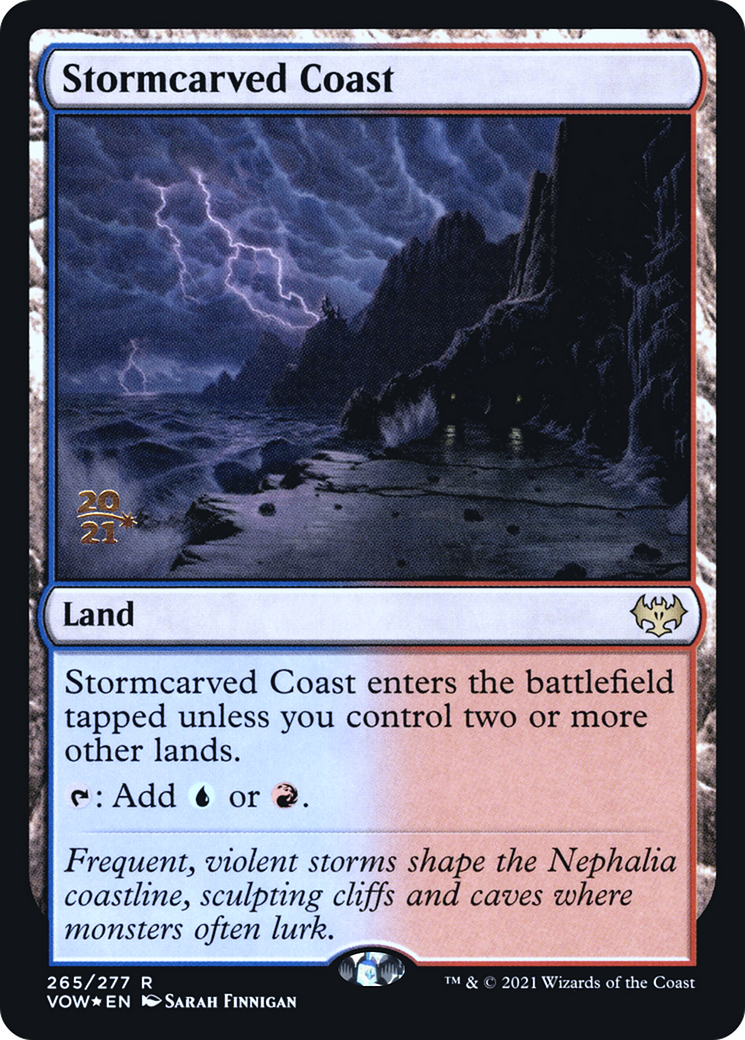 Image of Stormcarved Coast (PRE-265) - Innistrad: Crimson Vow Promos Foil