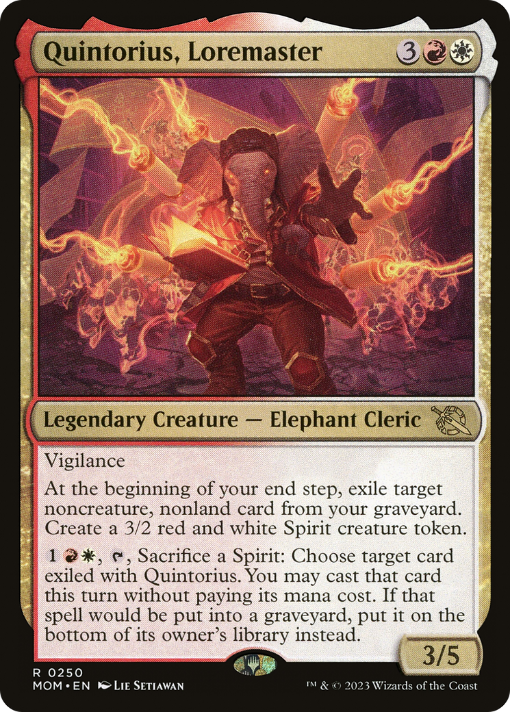 Image of Quintorius, Loremaster (MOM-250) - March of the Machine Foil