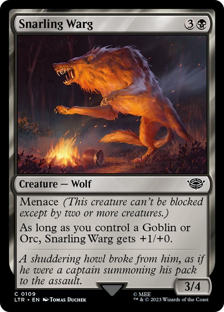 Image of Snarling Warg (LTR-109) - The Lord of the Rings: Tales of Middle-earth