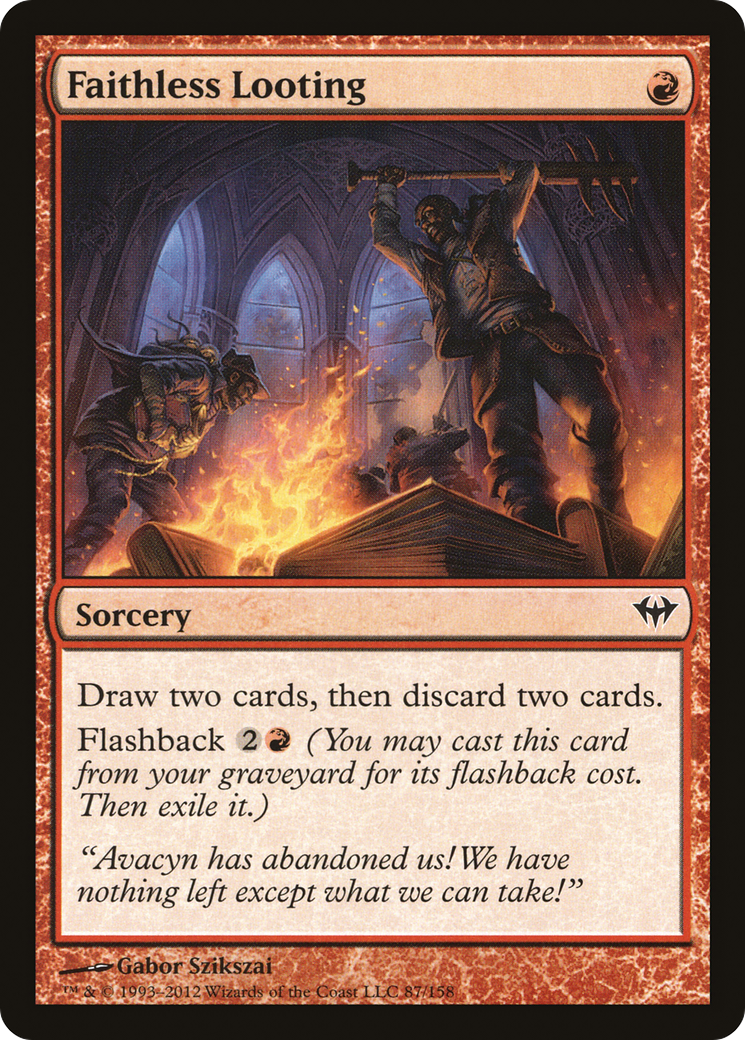 Image of Faithless Looting (DKA-087) - Dark Ascension Foil
