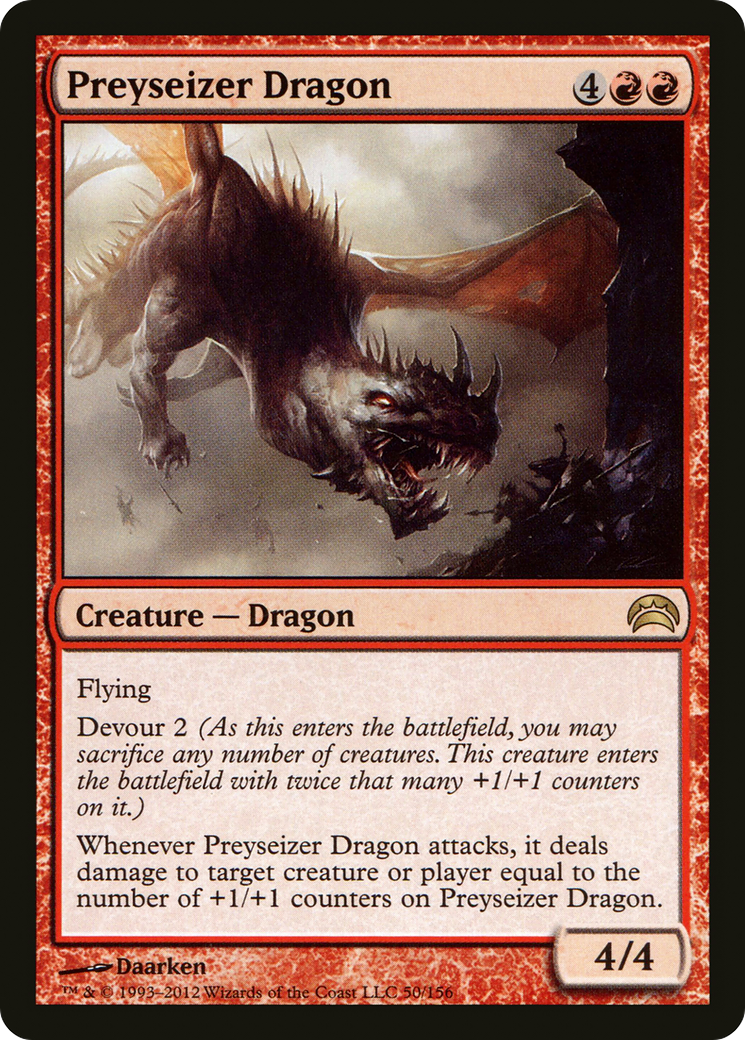 Preyseizer Dragon (PC2-050) - Planechase 2012 Foil