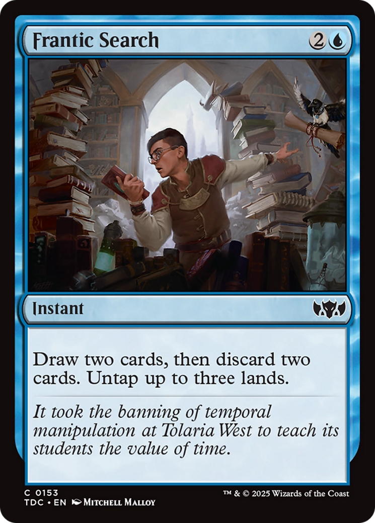 Image of Frantic Search (TDC-153) - Commander: Tarkir: Dragonstorm
