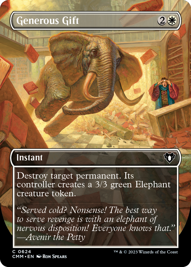Image of Generous Gift (Borderless) (CMM-624) - Commander Masters (Borderless) Foil