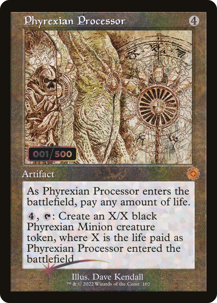 Image of Phyrexian Processor (Schematic) (Serial Numbered) (BRR-102) - The Brothers' War Retro Artifacts Foil