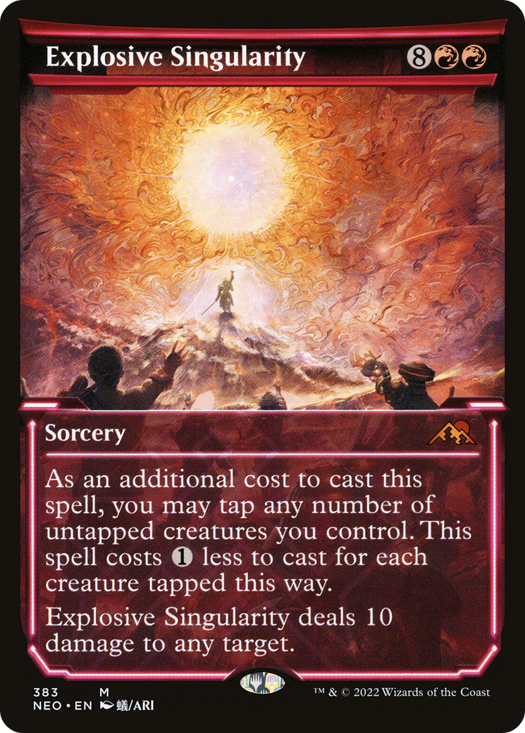 Image of Explosive Singularity (Showcase) (NEO-383) - Kamigawa: Neon Dynasty: (Showcase)