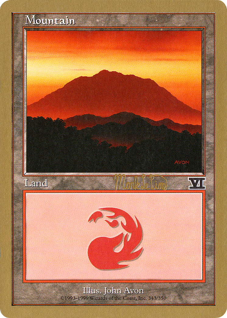 Image of Mountain (343) - 1999 Mark Le Pine (6ED) (WCD-) - World Championship Decks 1999