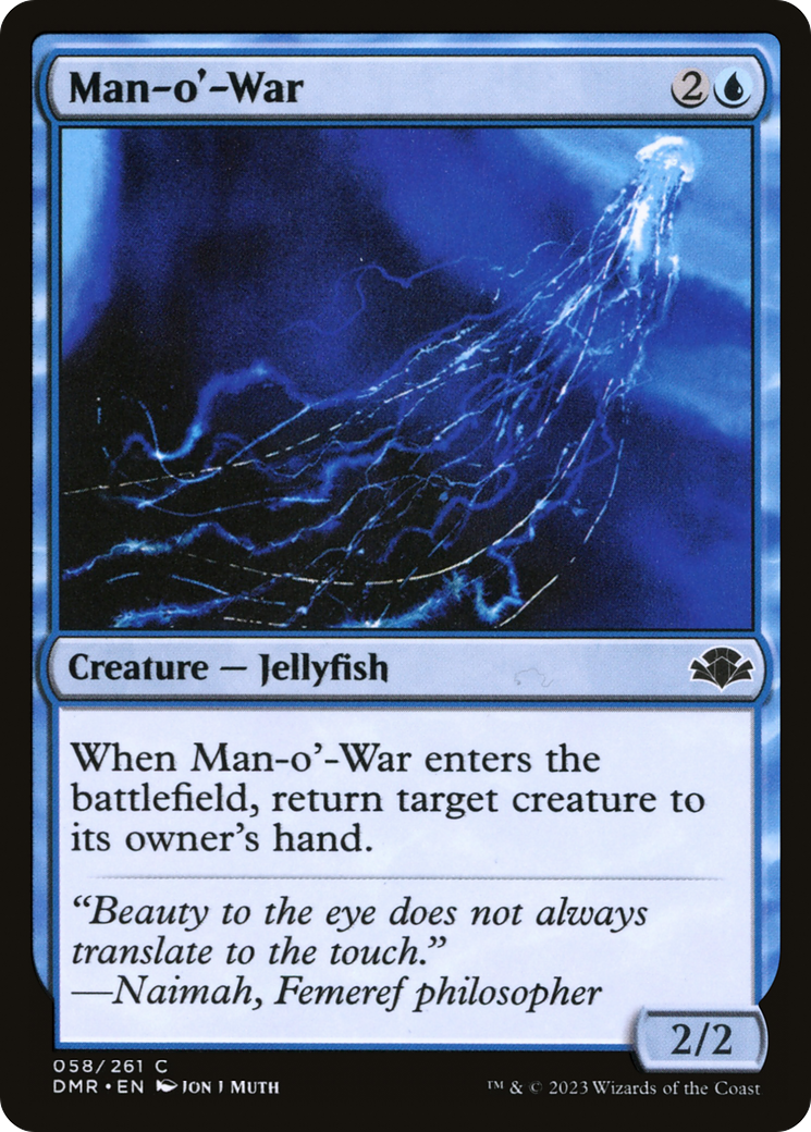Image of Man-o'-War (DMR-058) - Dominaria Remastered Foil