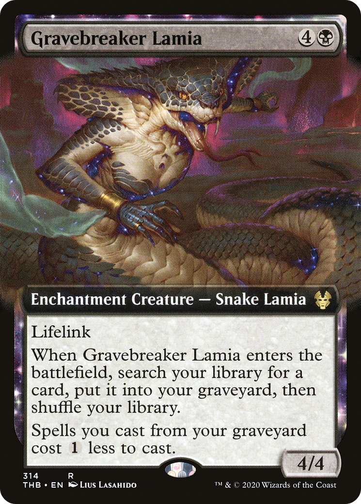 Image of Gravebreaker Lamia (Extended Art) (THB-314) - Theros Beyond Death: (Extended Art, enchantment) Foil