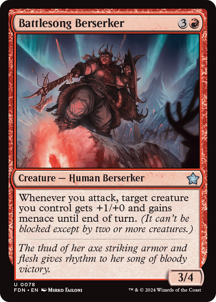 Image of Battlesong Berserker (FDN-078) - Foundations Foil