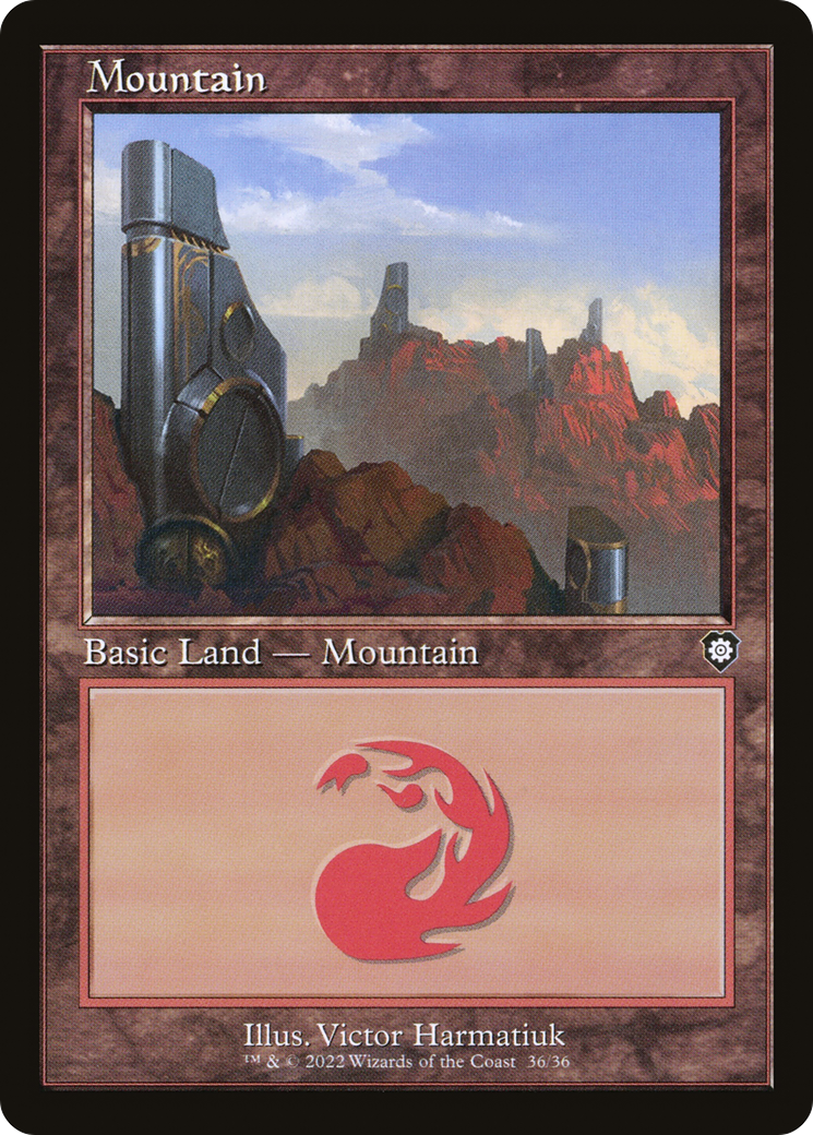 Image of Mountain (36) (Retro Frame) (BRC-036) - The Brothers' War Commander