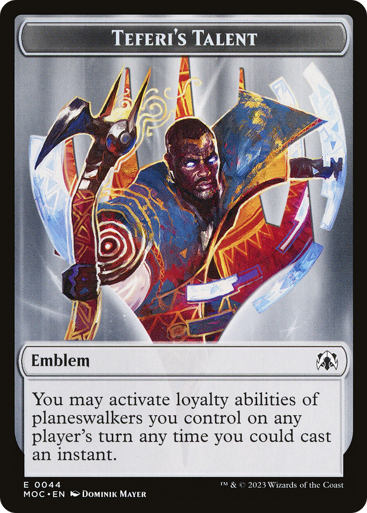 Image of Teferi's Talent Emblem (TMOC-044) - March of the Machine Commander Tokens Foil