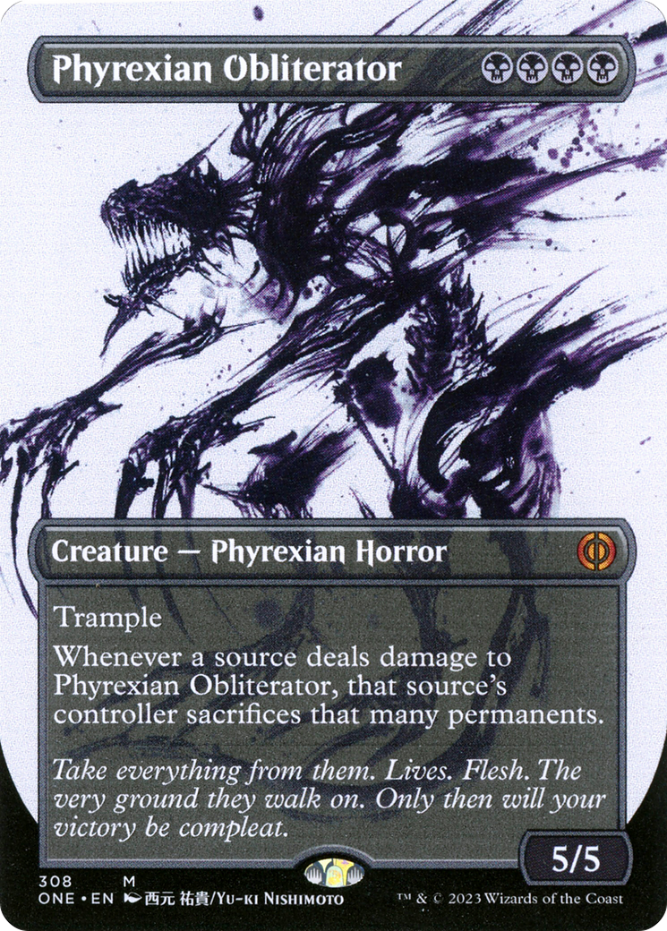 Image of Phyrexian Obliterator (Showcase) (ONE-308) - Phyrexia: All Will Be One: (Showcase) (Borderless)