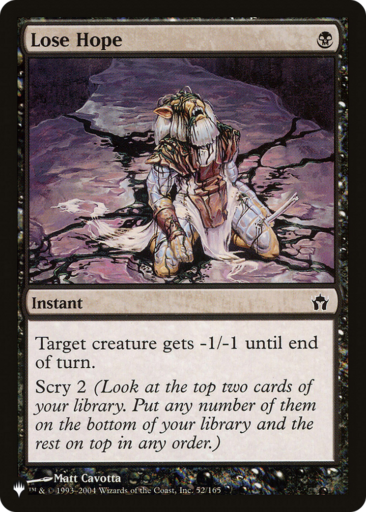 Image of Lose Hope (LIST-5DN-52) - The List