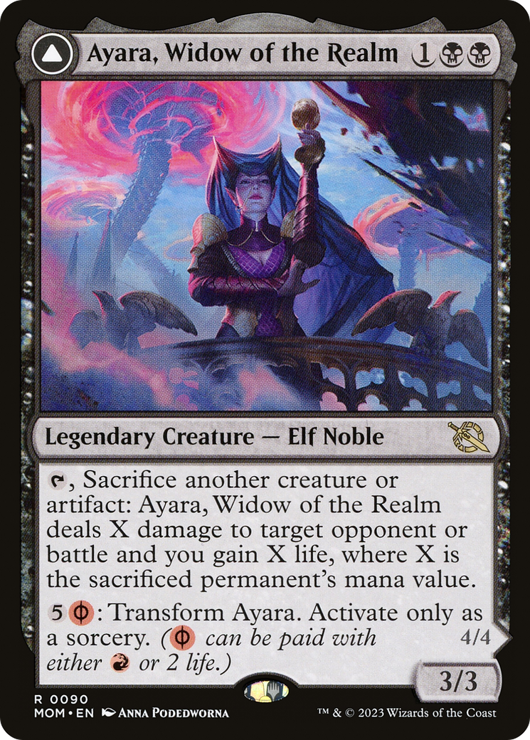 Image of Ayara, Widow of the Realm (MOM-090) - March of the Machine Foil