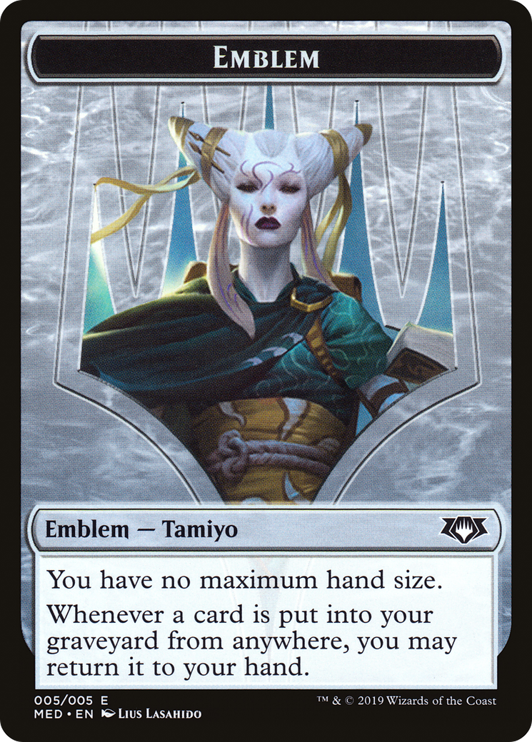 Image of Emblem - Tamiyo, the Moon Sage (MED2-0R5) - Mythic Edition Tokens
