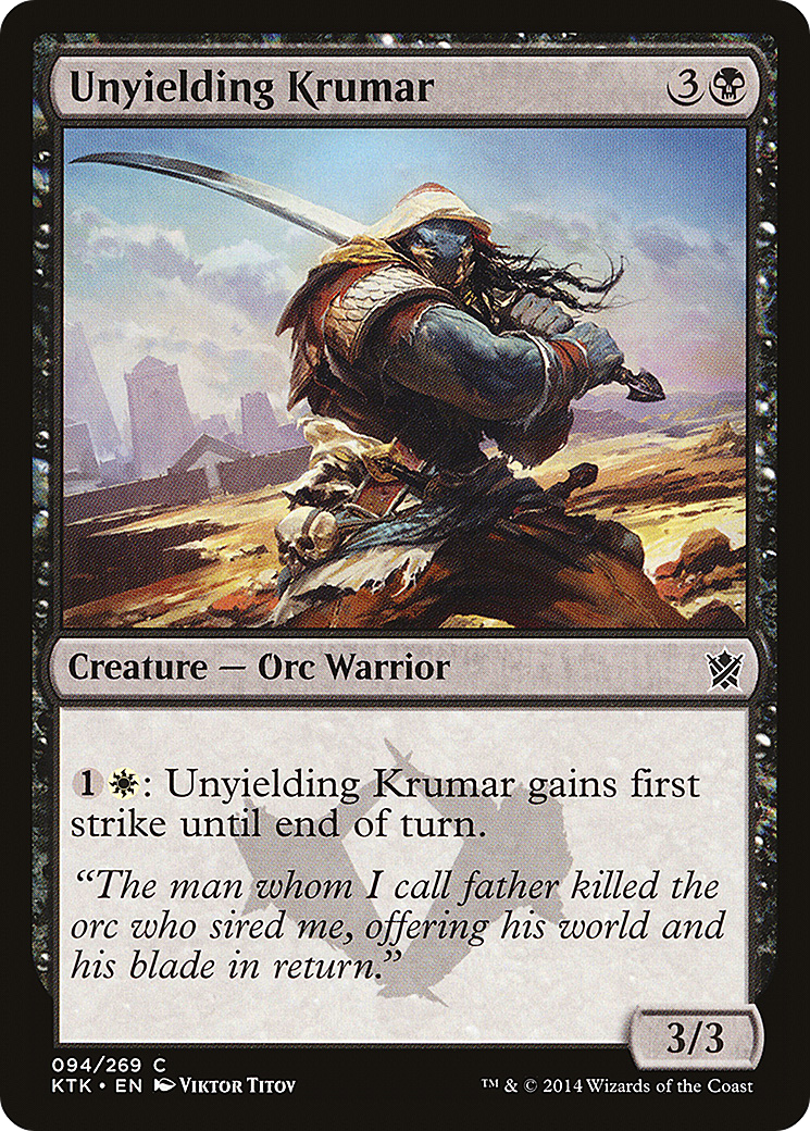 Image of Unyielding Krumar (KTK-094) - Khans of Tarkir