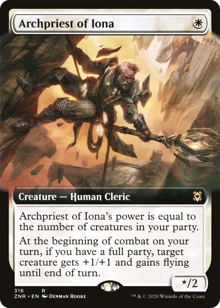 Image of Archpriest of Iona (Extended Art) (ZNR-316) - Zendikar Rising: (Extended Art) Foil