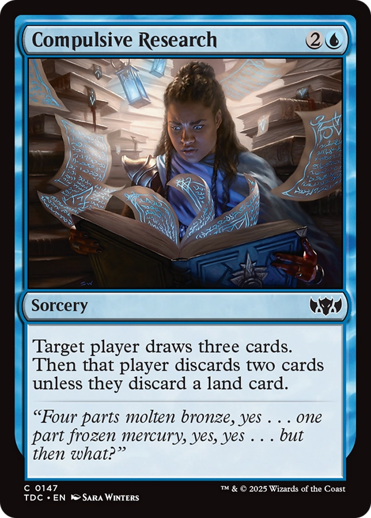 Image of Compulsive Research (TDC-147) - Commander: Tarkir: Dragonstorm