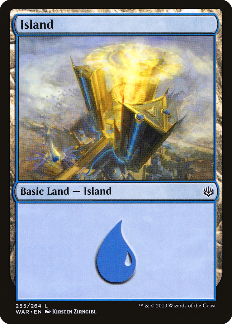 Image of Island (255) (WAR-255) - War of the Spark Foil