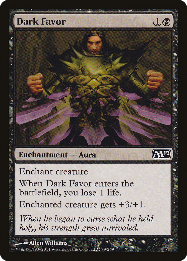 Image of Dark Favor (M12-089) - Magic 2012 Foil