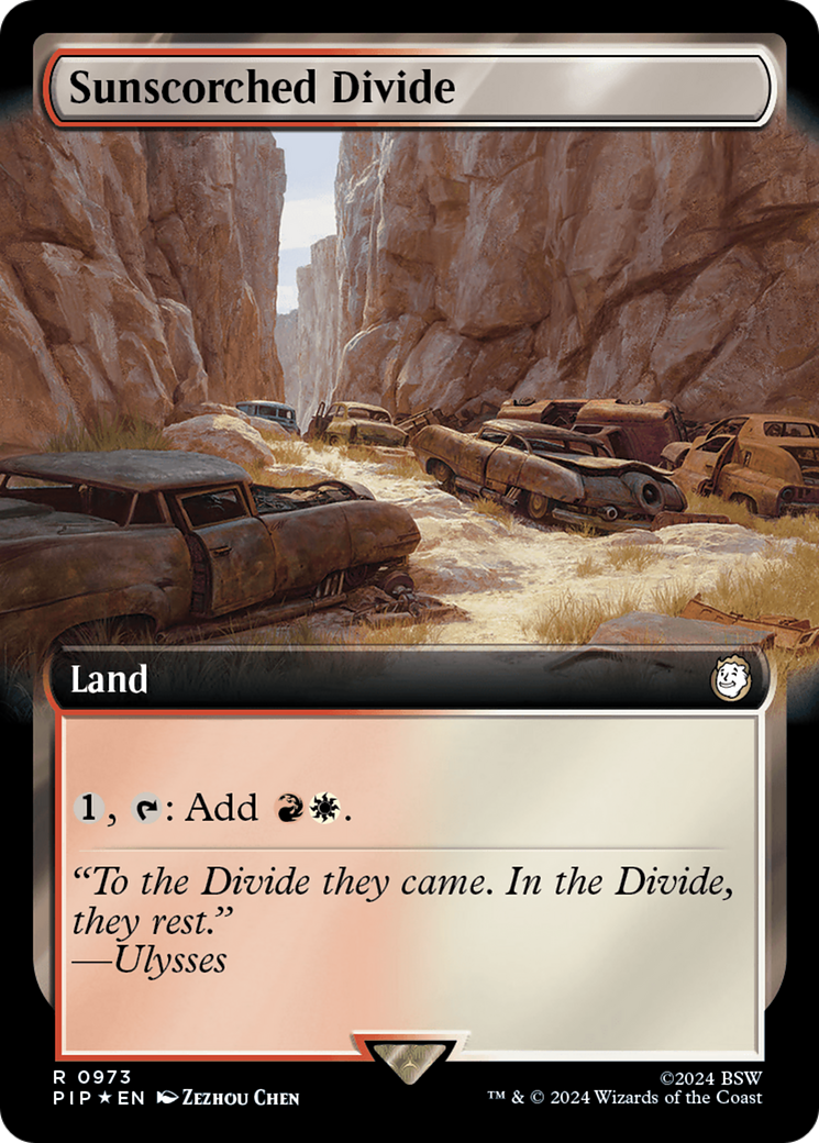 Image of Sunscorched Divide (Extended Art) (Surge Foil) (PIP-973) - Fallout: (Extended Art) Foil