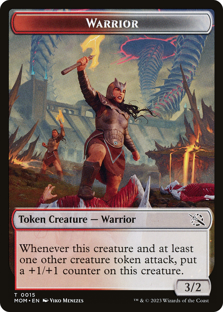 Image of Warrior (TMOM-015) - March of the Machine Tokens Foil