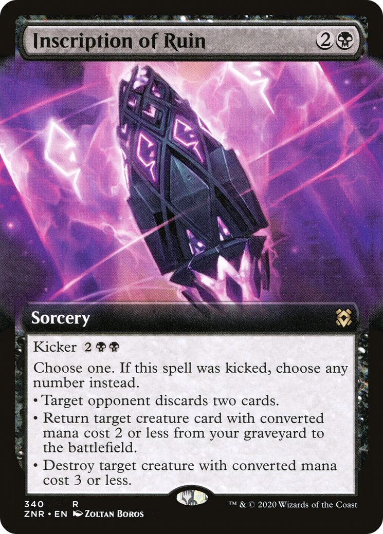 Image of Inscription of Ruin (Extended Art) (ZNR-340) - Zendikar Rising: (Extended Art)