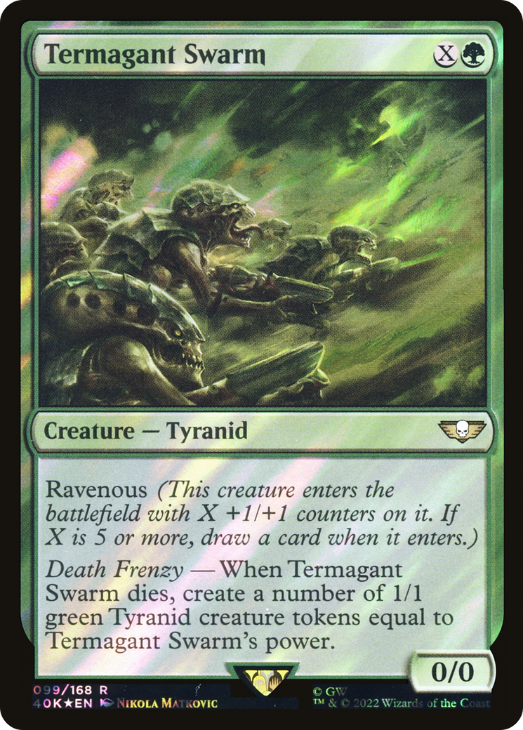 Image of Termagant Swarm (Surge Foil) (40K-099) - Warhammer 40,000 Commander Foil