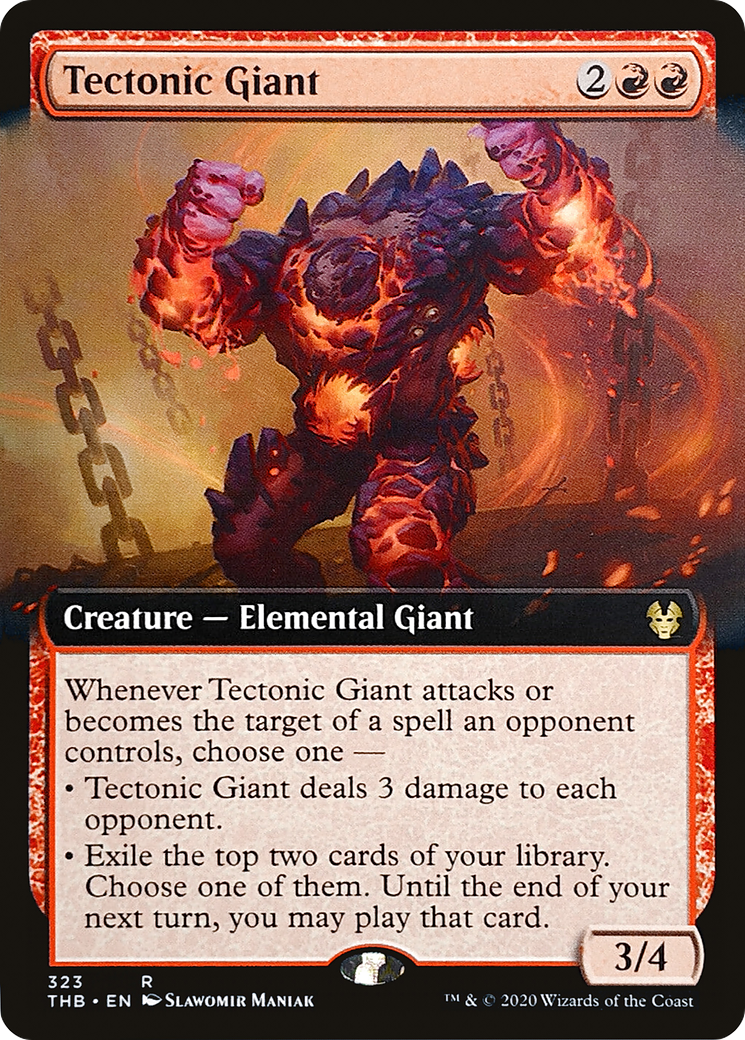 Image of Tectonic Giant (Extended Art) (THB-323) - Theros Beyond Death: (Extended Art) Foil