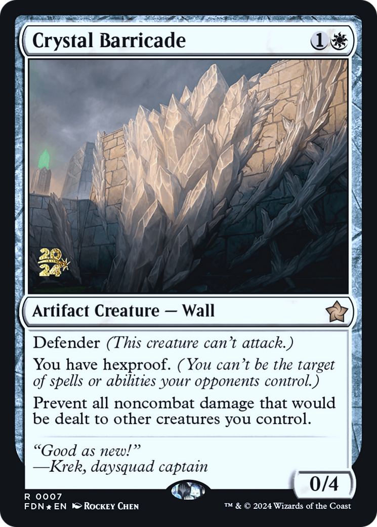 Image of Crystal Barricade (PRE-007) - Foundations Promos Foil