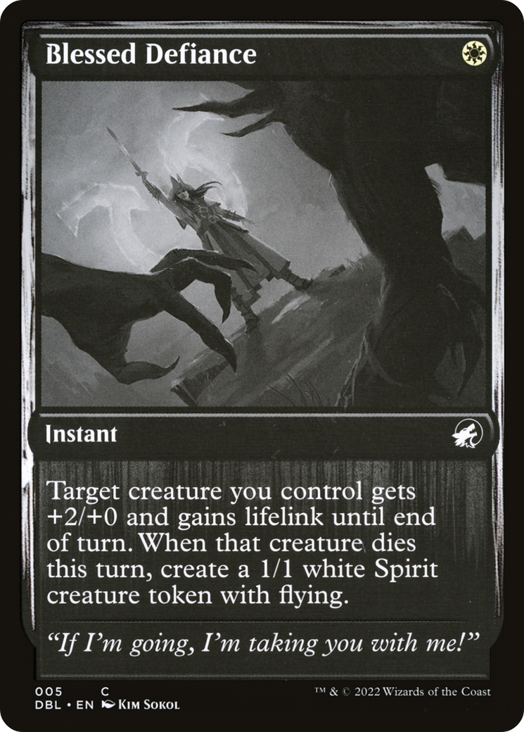 Image of Blessed Defiance (DBL-005) - Innistrad: Double Feature