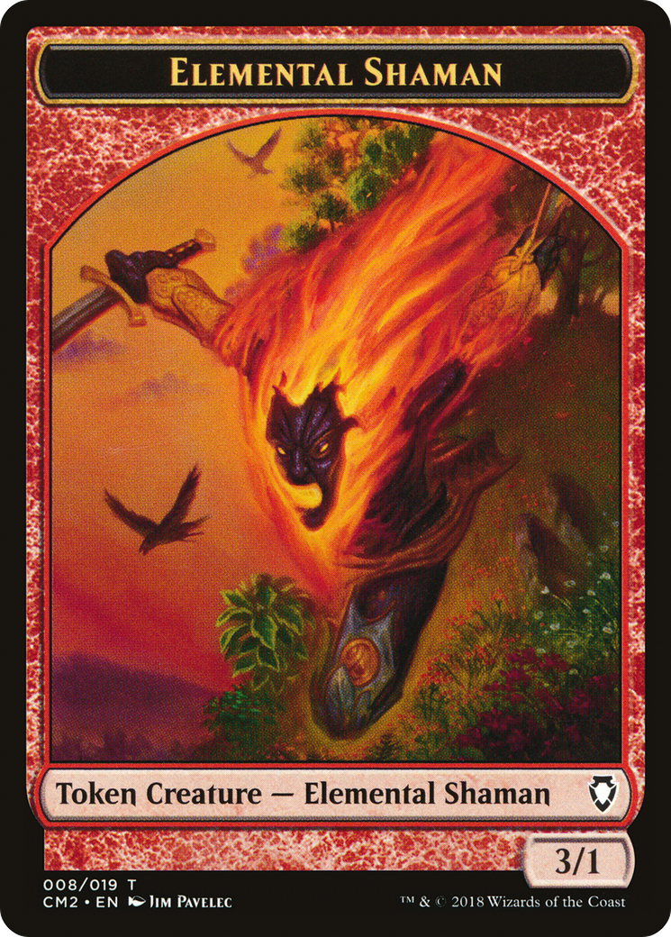 Image of Elemental Shaman Token (CM2-008) - Commander Anthology Volume II Tokens