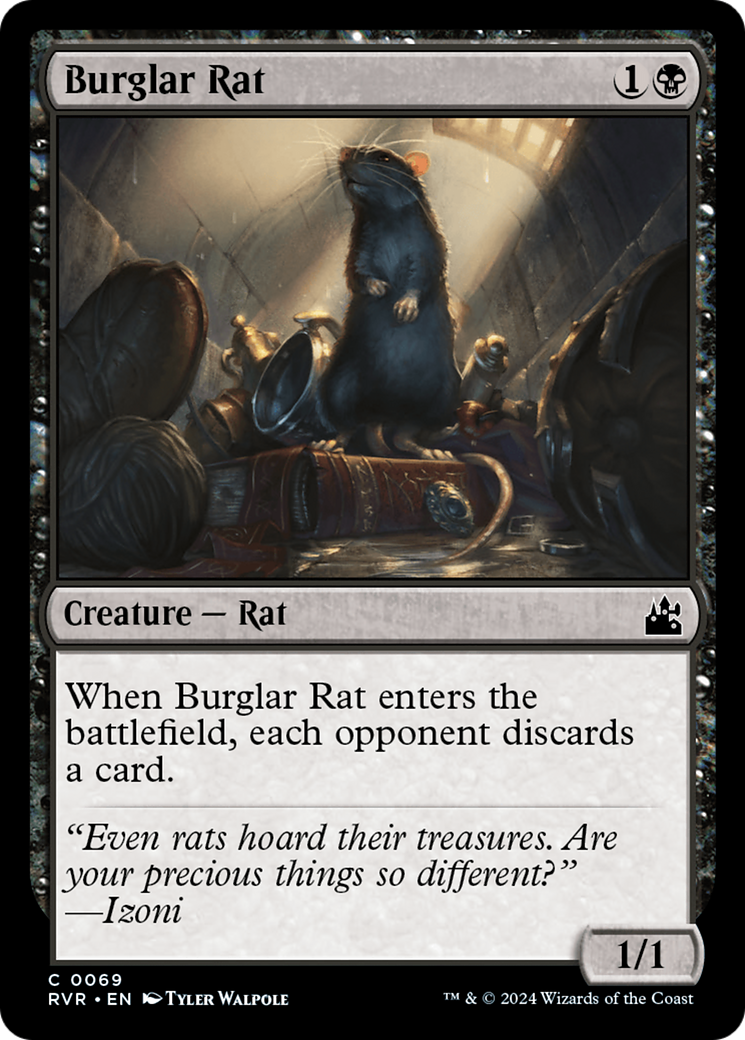 Image of Burglar Rat (RVR-069) - Ravnica Remastered Foil