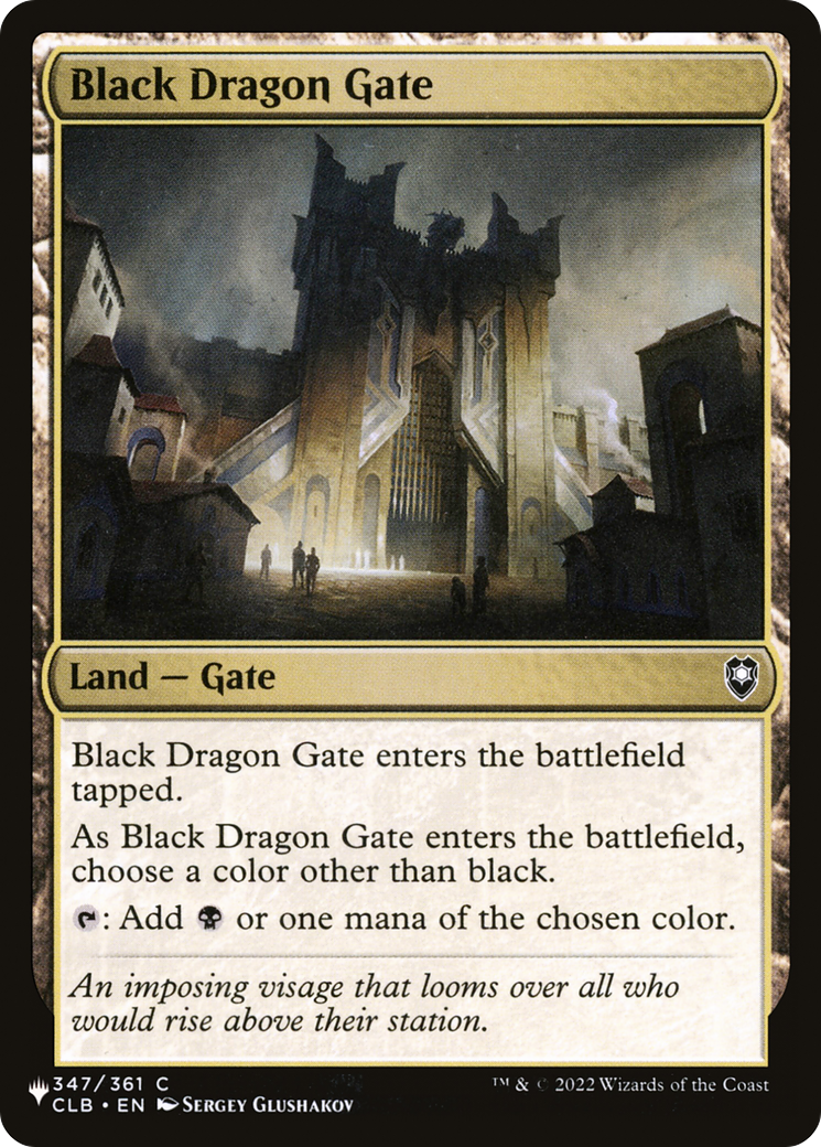 Image of Black Dragon Gate (LIST-CLB-347) - The List