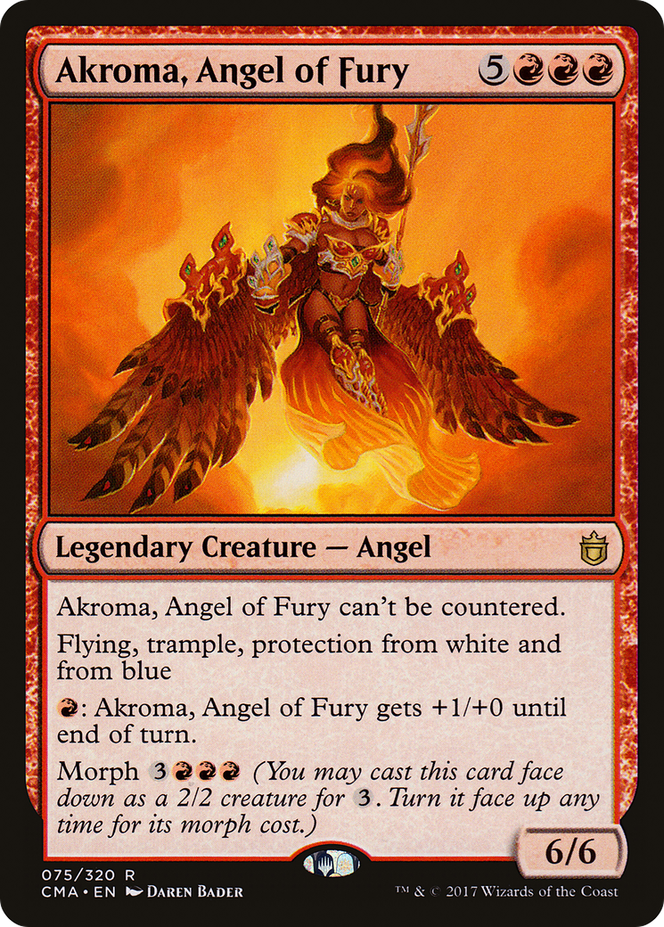 Image of Akroma, Angel of Fury (CMA-075) - Commander Anthology