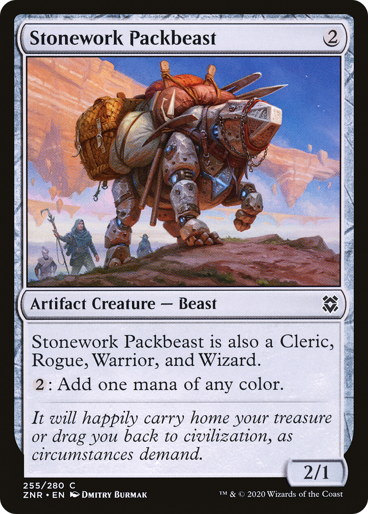 Image of Stonework Packbeast (ZNR-255) - Zendikar Rising Foil