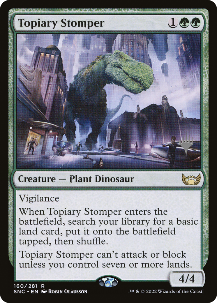 Image of Topiary Stomper (PPSNC-160) - Streets of New Capenna Promos Foil
