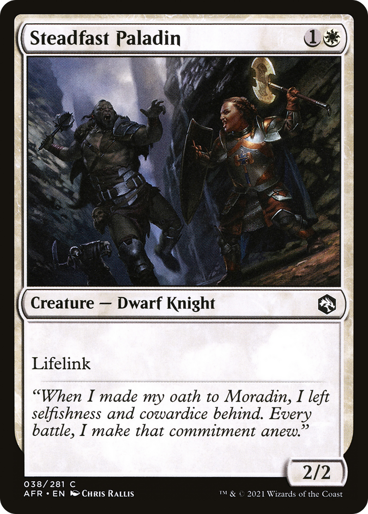 Image of Steadfast Paladin (AFR-038) - Adventures in the Forgotten Realms Foil