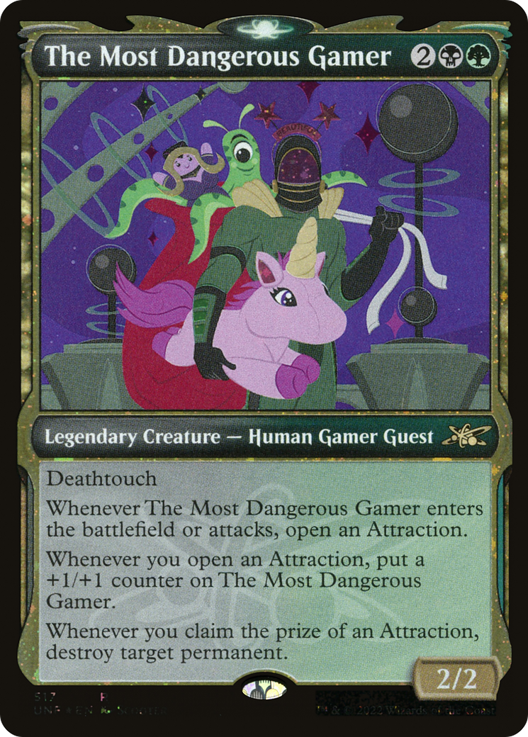 Image of The Most Dangerous Gamer (Showcase) (Galaxy Foil) (UNF-517) - Unfinity: (Showcase) Foil