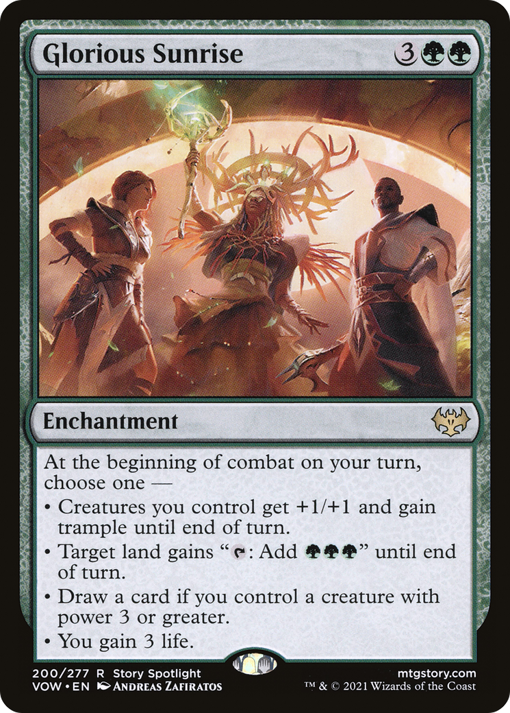 Image of Glorious Sunrise (VOW-200) - Innistrad: Crimson Vow Foil