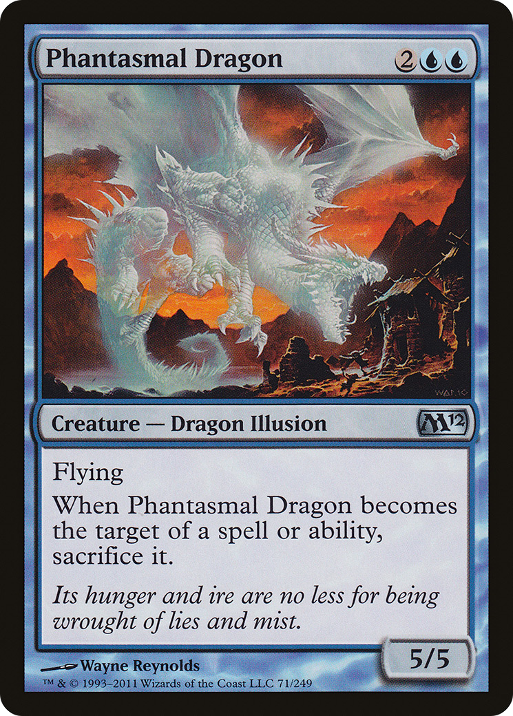 Image of Phantasmal Dragon (M12-071) - Magic 2012 Foil