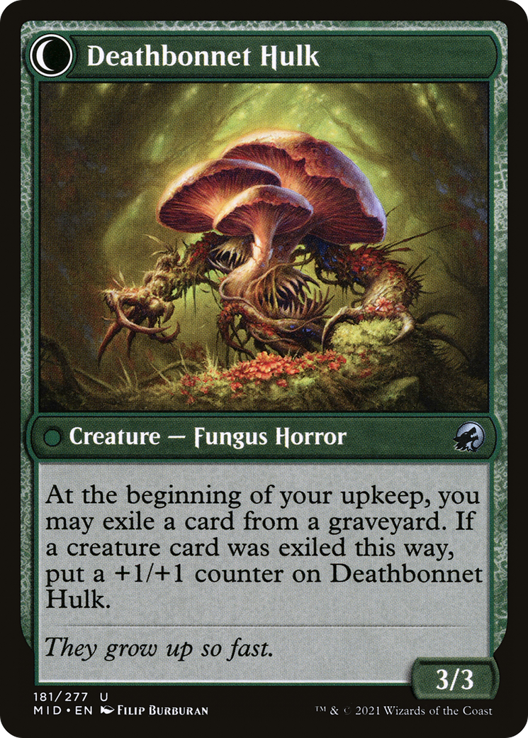 Image of Deathbonnet Sprout (MID-181) - Innistrad: Midnight Hunt: (Double Faced Transform) Foil