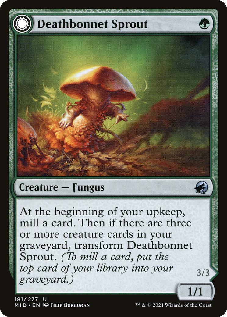 Image of Deathbonnet Sprout (MID-181) - Innistrad: Midnight Hunt: (Double Faced Transform)