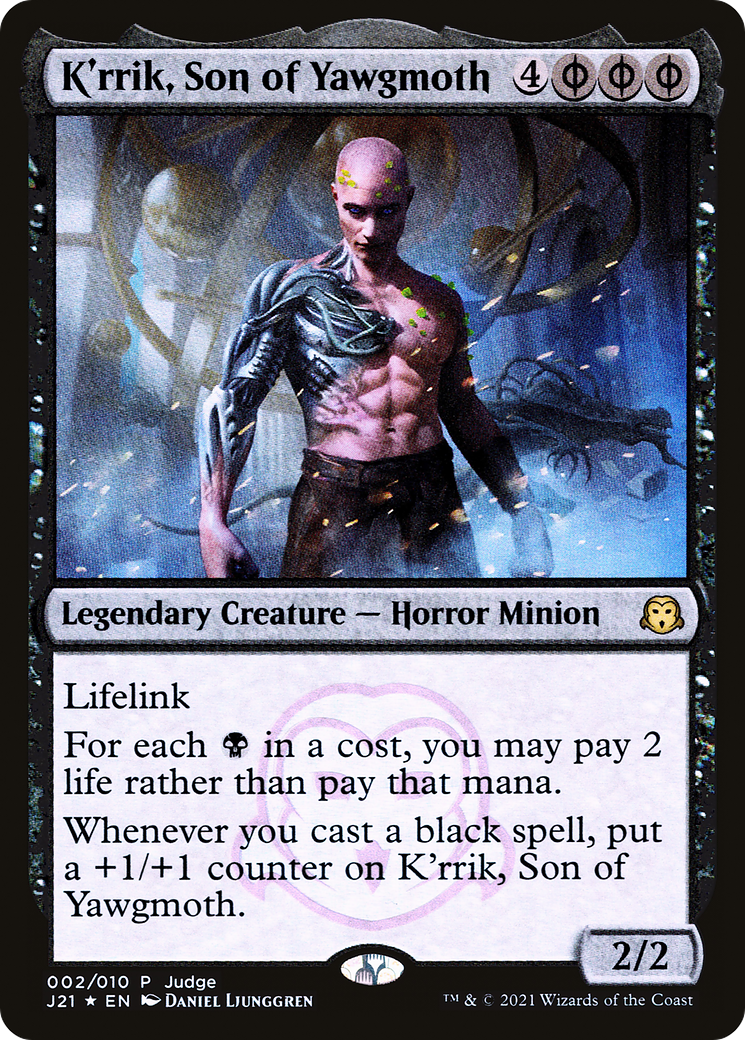 Image of K'rrik, Son of Yawgmoth (JDG-002) - Judge Gift Cards 2021 Foil
