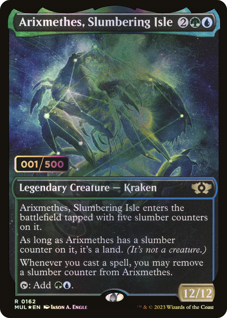 Image of Arixmethes, Slumbering Isle (Serial Numbered) (MUL-162) - Multiverse Legends: (Showcase) Foil