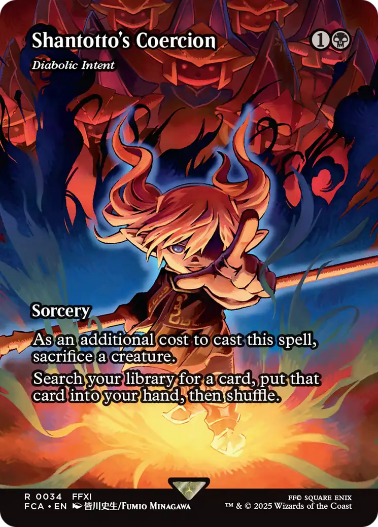 Image of Shantotto's Coercion - Diabolic Intent (Showcase) (FCA-034) - FINAL FANTASY: Through the Ages / Shantotto's Coercion (Borderless) Foil