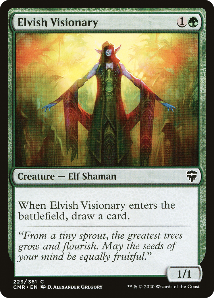 Image of Elvish Visionary (CMR-223) - Commander Legends Foil