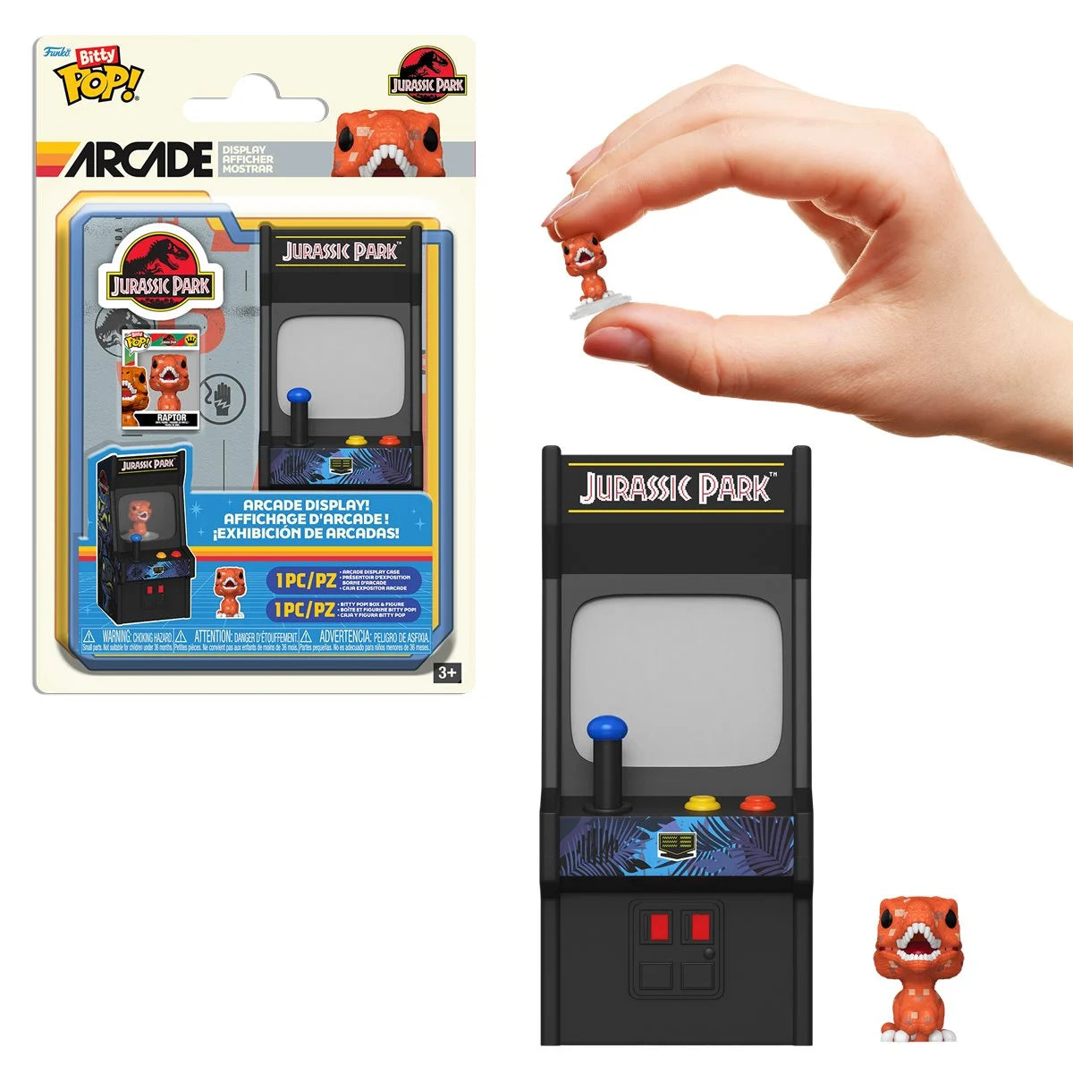 Image of Jurassic Park Raptor Funko Bitty Pop! Arcade Cabinet